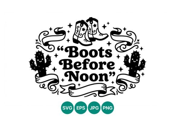 Black and White Boots Before Noon Vector Review