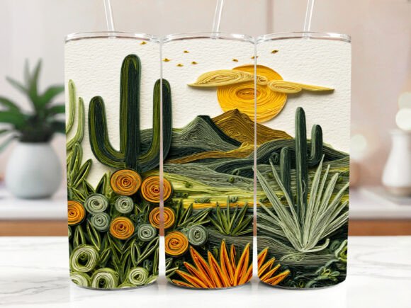 Boho Cactus Tumbler Wrap Western Blues Review