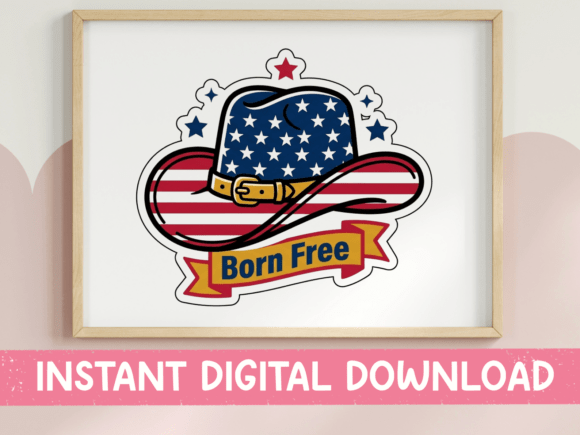 Born Free Patriotic Cowboy Hat Embroidery Design Review