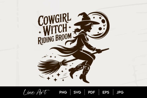 Cowgirl Witch Riding Broom Halloween: A Spooky Western Embroidery Design Review