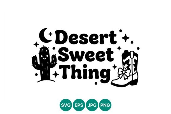 Desert Sweet Thing Black White Vector Review