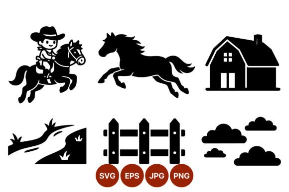 Farm Horse Rider Black White Vector: A Designer’s Honest Take