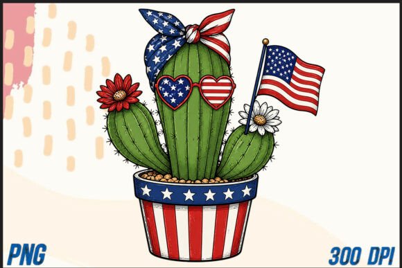 Patriotic Cactus PNG Sublimation: A Practical Design Review