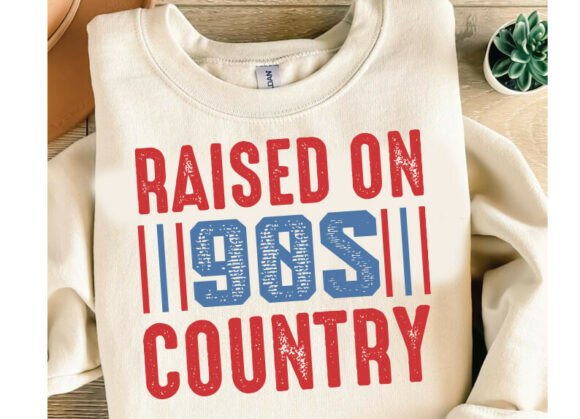 Raised on 90s Country PNG, Trendy Weste Review