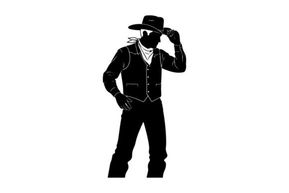 Reviewing the Silhouette of Person in Cowboy Hat and B for Real Embroidery Projects