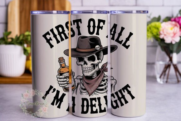 Skeleton Cowboy Fun 20oz Tumbler Wrap Review